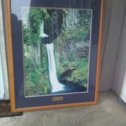 Framed Waterfall Picture /photo