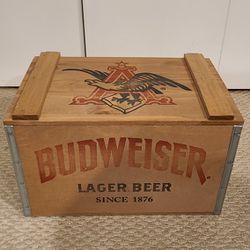Budweiser Collectable Wood Beer Crate 