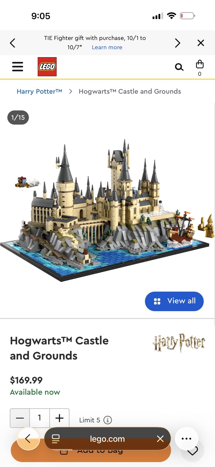 New And Sealed Hogwarts Castle Legos
