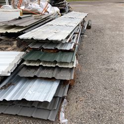 Metal roofing for sale different sizes three dollars are running foot 3 foot wide