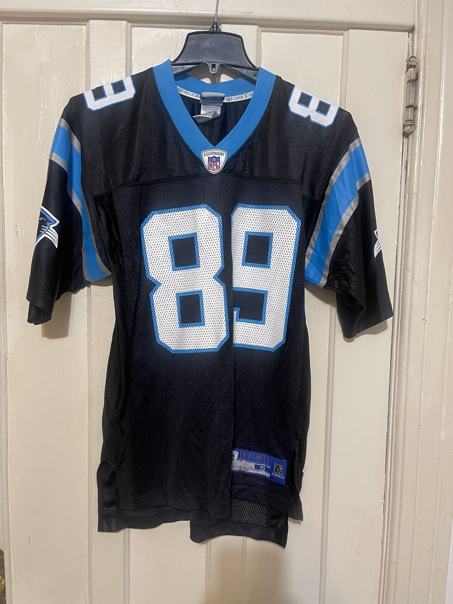 NFL Carolina Panthers Steve Smith Mens Black Mesh Reebok