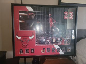 Air Jordan Chicago Bulls Framed 34x42