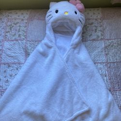 hello kitty hooded blanket