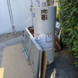 water heater and shed 