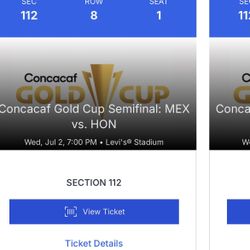 Concacaf Gold Cup Semifinal Tickets Honduras vs Mexico Wednesday July 2nd