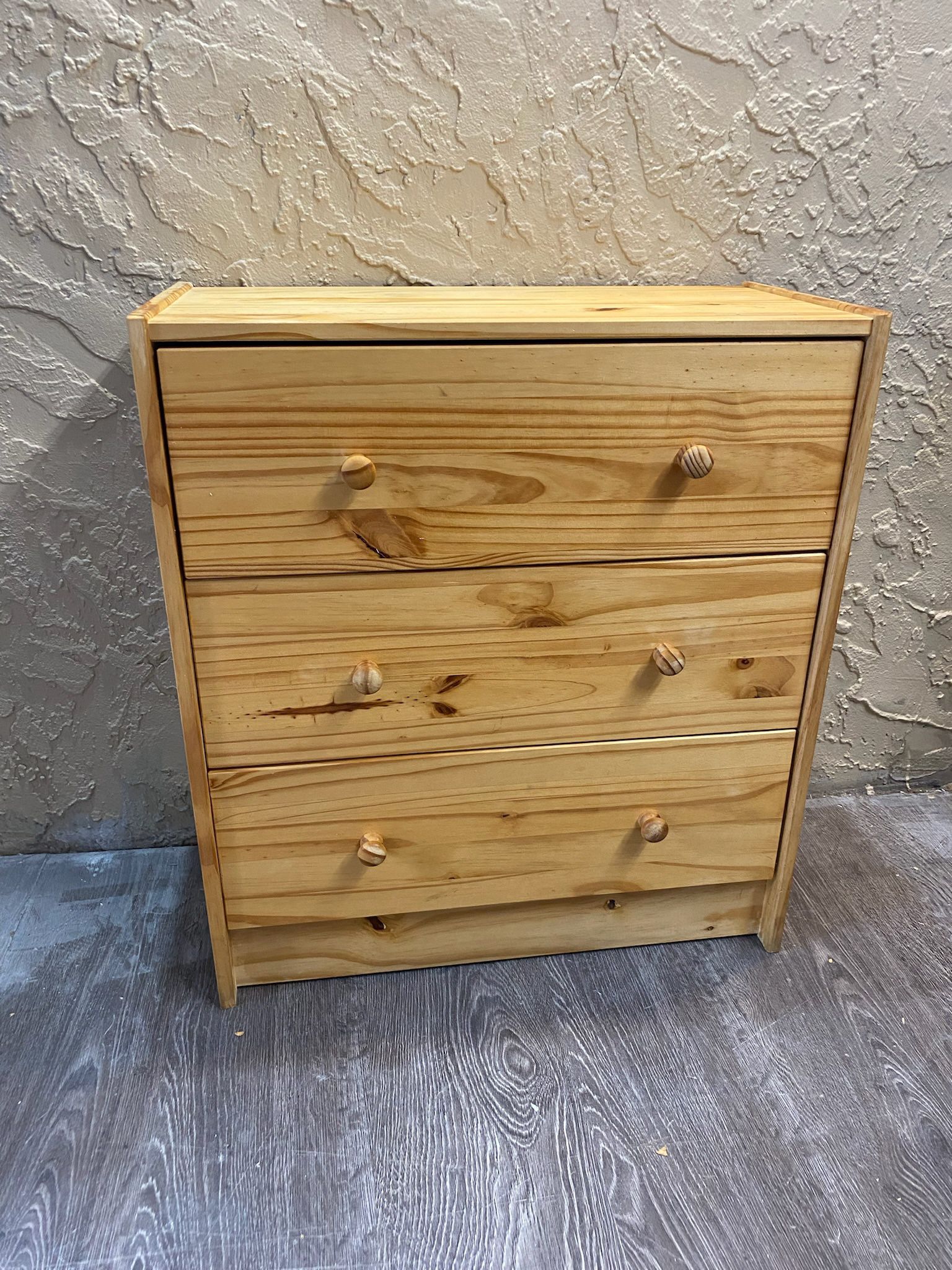 Real Pine Wood Three Drawer Wood Dresser - Local Delivery for a Fee - See My Items 