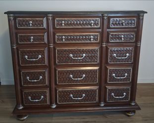 Delivery Available! 5 Ft Marble Top 15 Drawers Dresser