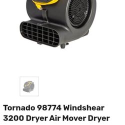 Tornado Windshear  Air Dryer 3speed