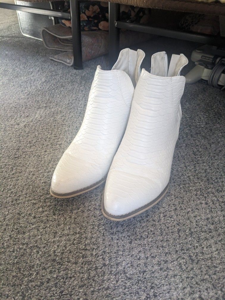 White Womens Boots