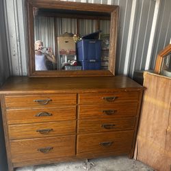 Dresser and mirror - Ranch Oak From A. Brandt Co. Fort Worth