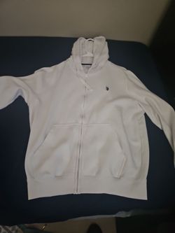 White polo sweater size large