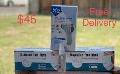 Face Masks / Thermometer - Free Delivery