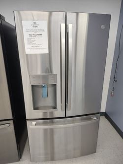 50% OFF 3 DOOR FRENCH DOOR FRIDGES!  THIS WEEK ONLY! GE  27.7 Cu Ft, 36"W (Was $1599 Now Only $799)