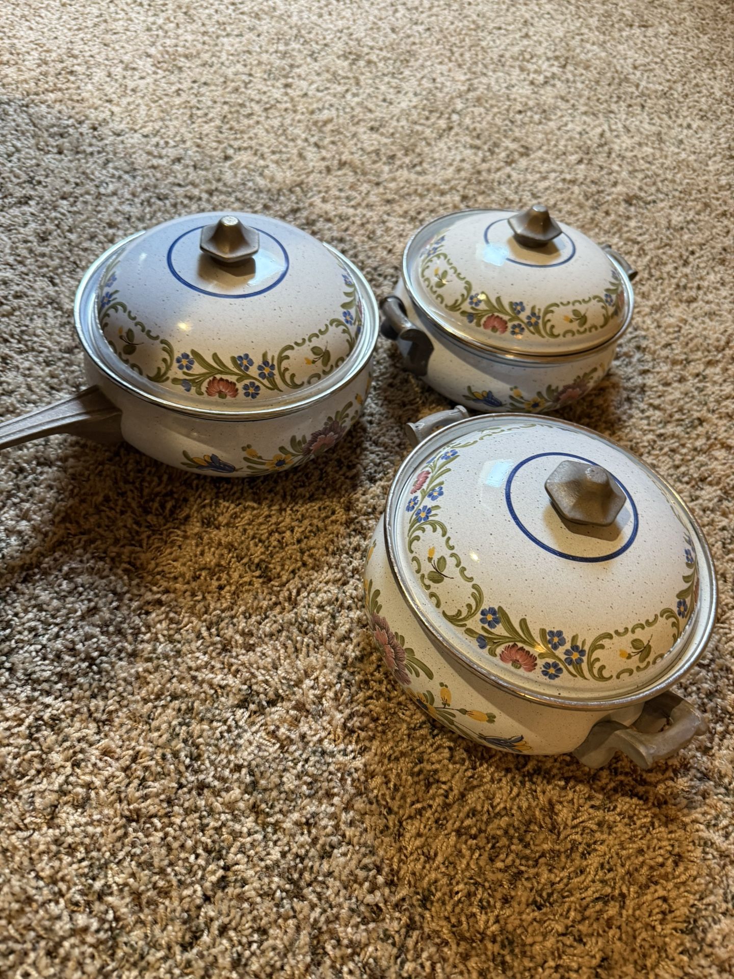 Vintage German Asta Enable Cookware Lot Of (3) Pots