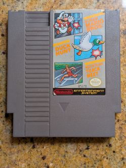 Super Mario Bros Duck Hunt World Class Track Meet NES cartridge