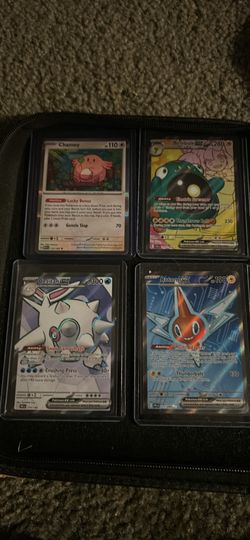 Selling Pokémon cards and football cards for 100 to 90 the case comes with it for free