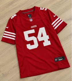 49ers Fred Warner Red jersey fully stitched (Small to 3X)
