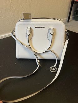 GENUINE Michael Kors Ayden Large Dome Satchel Optic White ($328.00 Original Price,Brand New w/ tags)