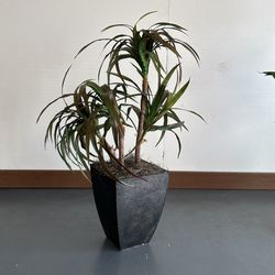 Lush 5-Head Lily Bamboo Artificial Plant - Lifelike Greenery for Home & Outdoor Decor, Washable & Reusable