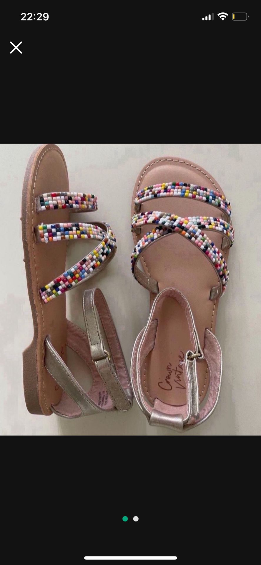 New Girls Sandals , Size 2 With box