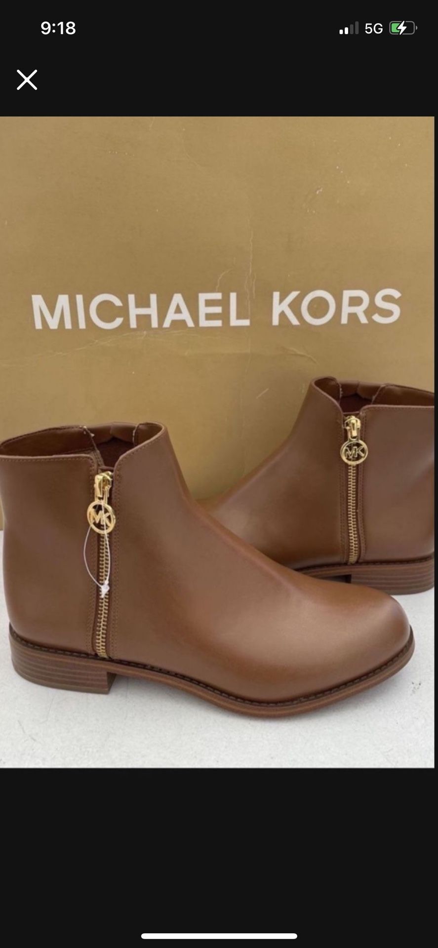 Michael Kors heel ankle boots Women's Brown size serious