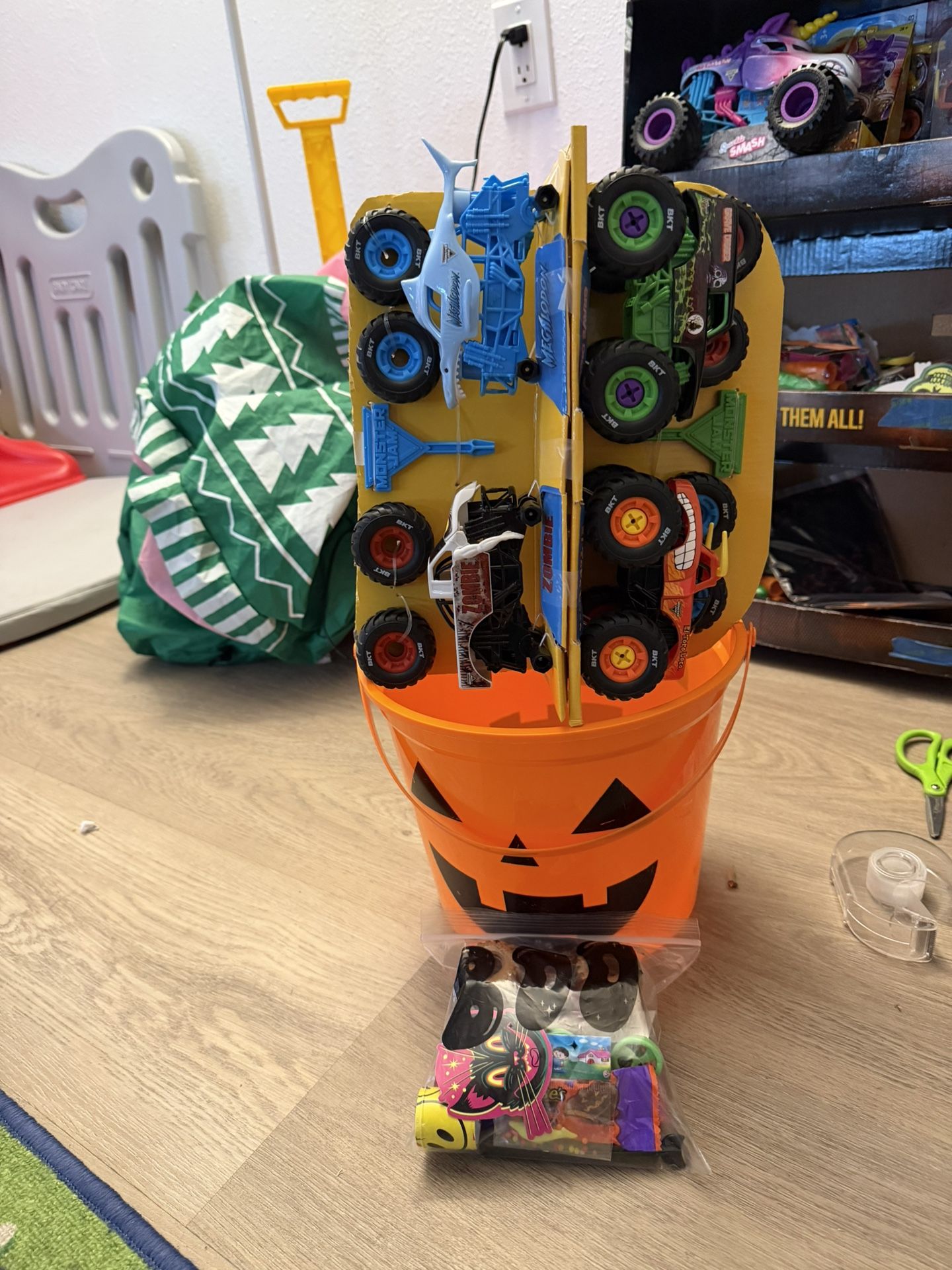 Monster Jam Halloween Basket