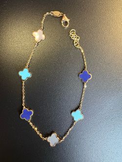 14k yellow gold clover bracelet
