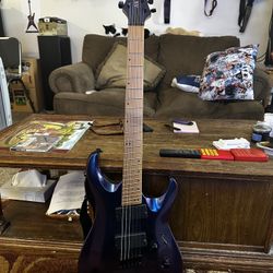BLUE AKLOT XRN-6 AD Multi-Scale Modern Guitar METAL MONSTER!