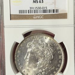1883-O MORGAN 90% SILVER DOLLAR GRADED MS63! NICE!