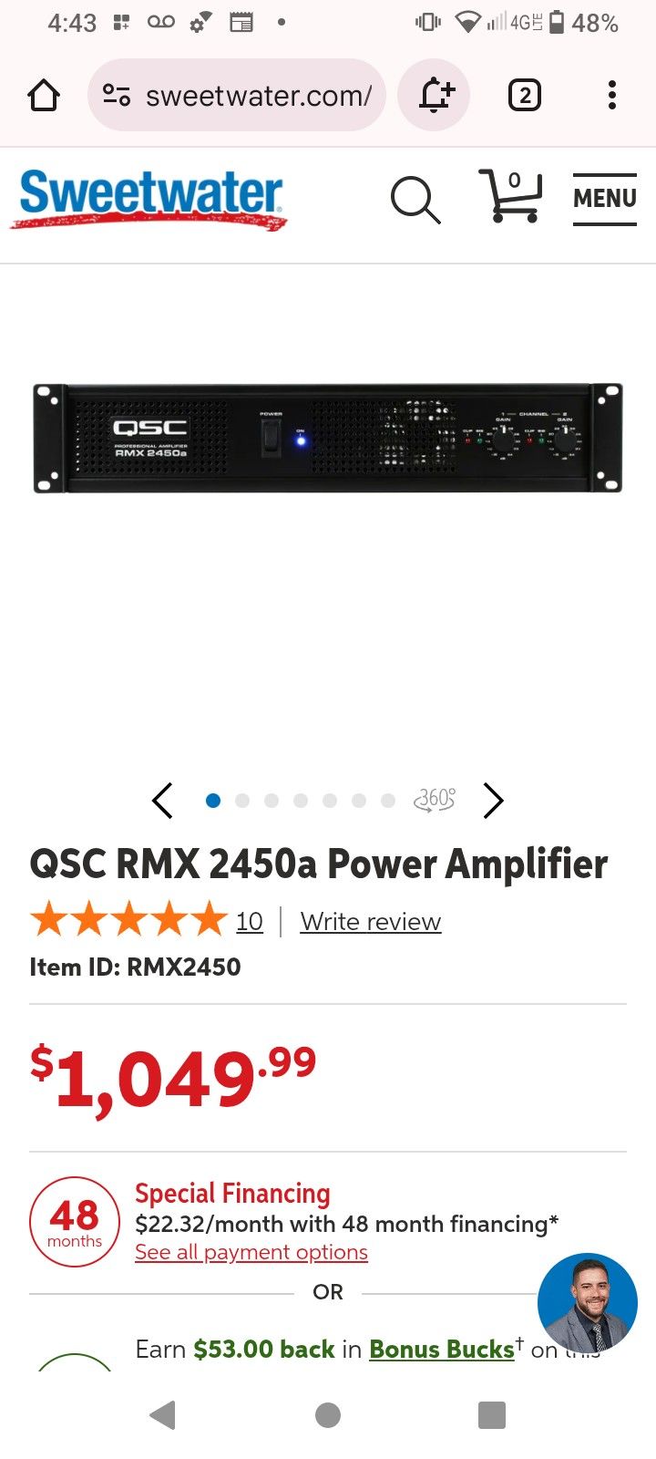 Qsc Rmx 2450a Power Amp