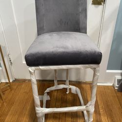 New Chair Grey And Gold Color 