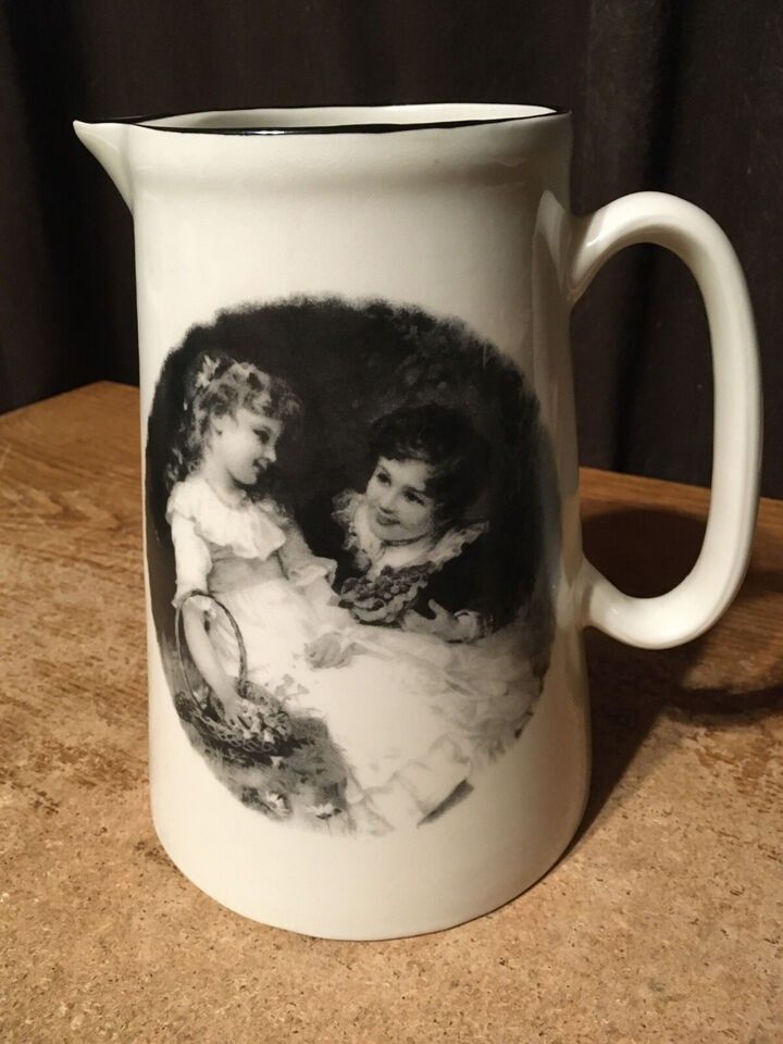 Crown B Burslem Pitcher/Jug Staffordshire England Sweetheart Girls