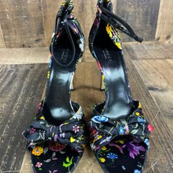  GUCCI FLORAL PRINTED SILK BOW