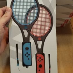 Nintendo Switch PLAY Gaming Accessories Tennis Rackets Red Blue AUTHENTIC