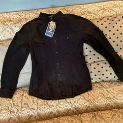 Men’s Distortion black corduroy button-down shirt