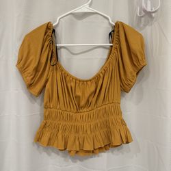 NWOT Forever 21 cropped shirt- Large