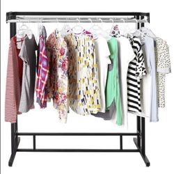 Hangers,heavy duty hangers,steel frame hangers,adjustable height closets,clothes hangers,DIY hangers for bedroom (81 x 16 x 85 inches) white 
