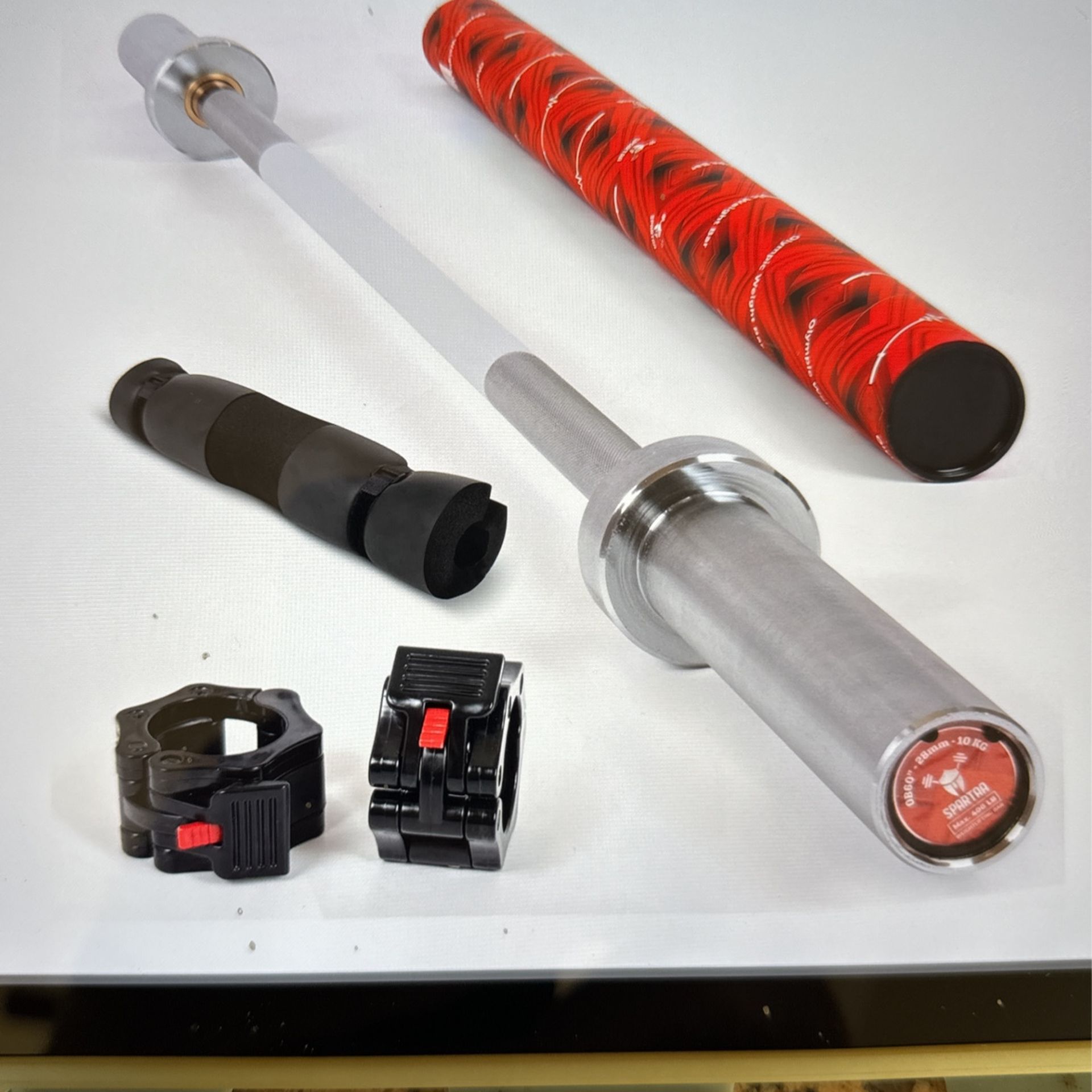 Olympic Barbell Weight Bar Includes 2 Barbell Collars