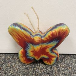 Tie Dye Butterfly Candle