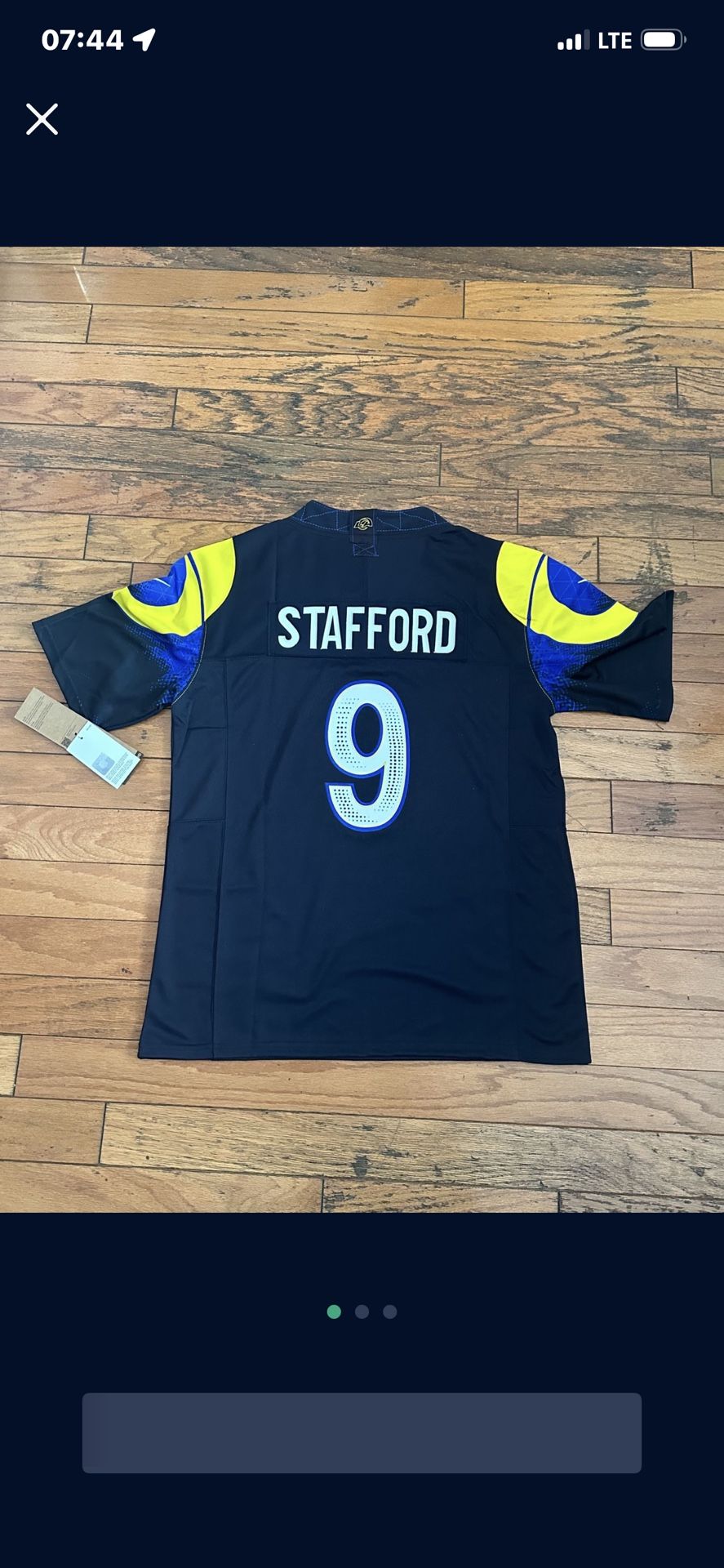 Black and Blue Los Angeles Rams Stafford new # 9 jersey