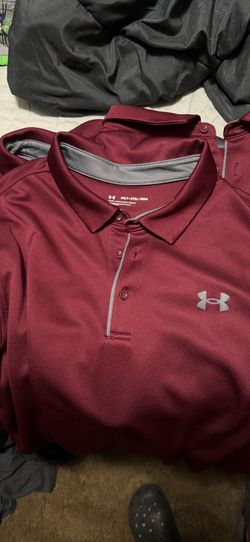 Under Armor burgundy polos
