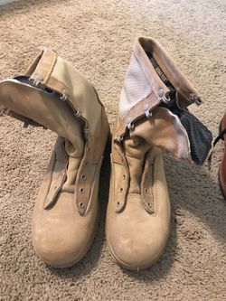 Military desert tan boots