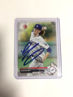 Dodgers Dustin May Autograph Baseball Card with COA