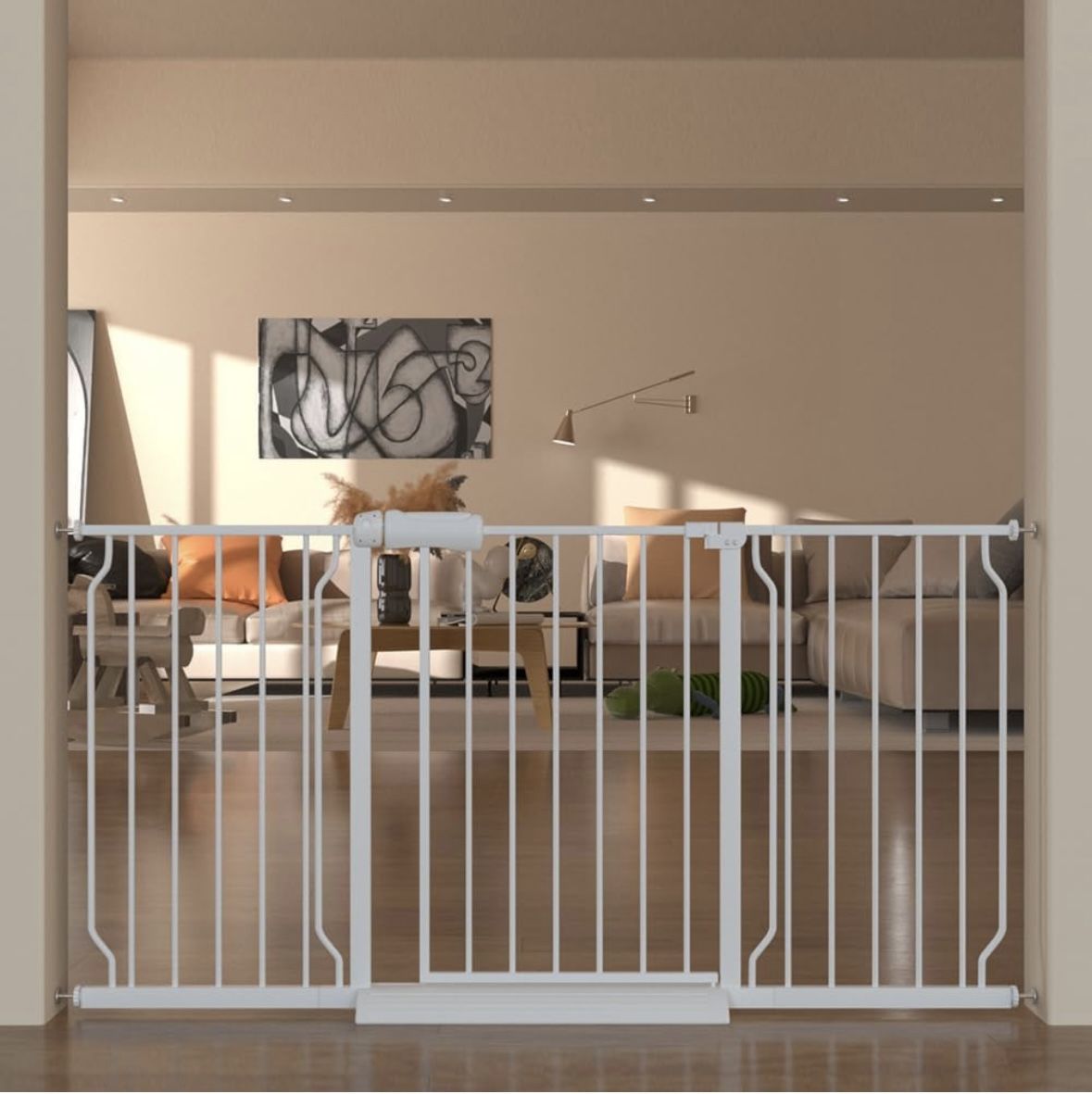 Up to 62" Extra Wide Auto Closing Baby Safety Gate - NEW in Box
