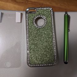 iphone 5 Glitter Phone Case with Stylus and Screen Protector
