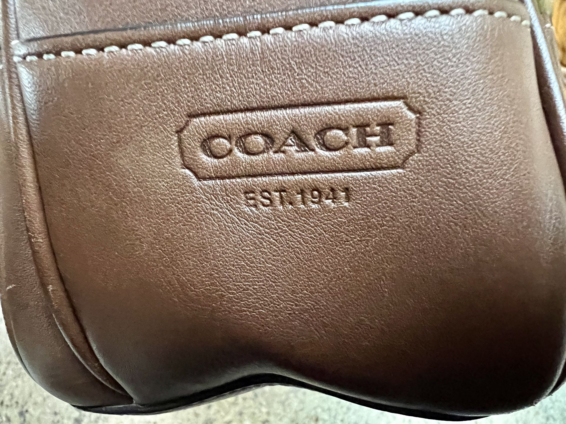 Vintage Coach Leather Laptop Briefcase Messenger Bag