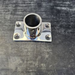 Rail Fitting 1" 90 Degree Rectangular 316 Marine Stainless Mount 