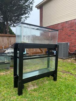 Double tank 55 gallon and stand