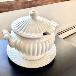 Vtg. 3 Piece Himark Kitchen Gourmet Soup Tureen w/ Lid & Under-plate Large 2 Quarts 