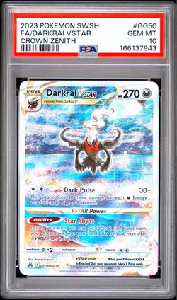 2023 Darkrai Vstar SWSH Crown Zenith PSA 10